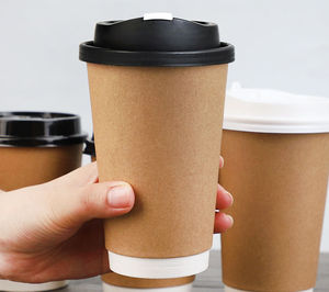 Custom Logo Double Wall Kraft Paper <b>Cups</b> 8oz to 20oz <b>Disposable</b> Drink <b>Cups</b> with Lids for Coffee Milk Tea and Ice Cream - Product Image 5