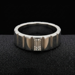 Bague en or blanc 10 carats de luxe avec diamant certifié IGI, bijoux fins classiques et élégants pour mariage, anniversaire et occasions spéciales - Product Image 2