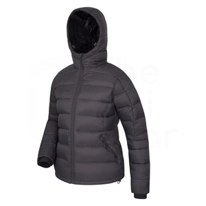 Veste d'hiver noire pour homme avec capuche, fermeture éclair, coupe-vent, style décontracté, couleur unie, rembourrée de duvet, coupe classique - Product Image 3