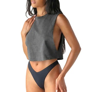 Fabricant pakistanais de hauts courts respirants pour femmes, dernier design, hauts courts sans manches pour femmes, t-shirts à séchage rapide MADE BY HS 2026 - Product Image 1