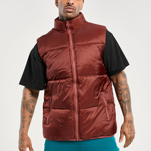 2026 Men Zipper Sleeveless Puffer Jacket Waistcoat Custom Logo <b>for</b> Men - Product Image 1