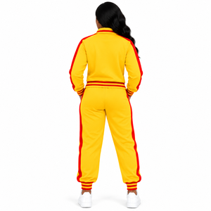 PDK <b>Womens</b> Polyester Tracksuit Flexible Two Piece Jogging Outfit Featuring Zip Front Sports <b>Jacket</b> and Comfortable Bottoms - Product Image 2