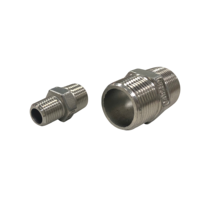 Raccord hexagonal en acier inoxydable 1/8"-4" lisse de haute qualité, marque Chico, surface argentée, moulage industriel, logo personnalisé