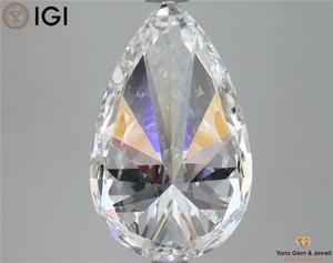 3.50 CT IGI certificat CVD laboratoire cultivé poire forme diamant 13.58 MM D couleur VS1 clarté grâce dans chaque promesse bijoux - Product Image 4