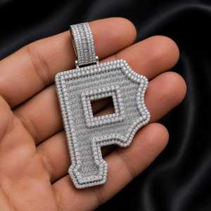 Hip Hop Pendant 925 Sterling Silver VVS Round Brilliant Cut Moissanite Diamond Iced Out Pendant Unisex Wear - Product Image 5