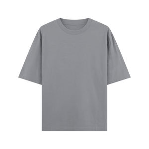 T-shirt en jersey pour homme, coupe épaules tombantes, grande taille, 220 GSM, coton super lourd filé à l'anneau, respirant, col rond, style urbain, écologique - Product Image 1