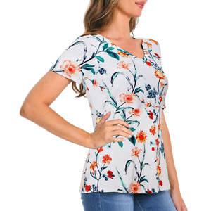 Hauts d'allaitement pour femmes, vêtements de maternité à motif uni, fermeture éclair double latérale pour l'allaitement, style tendance - Product Image 5