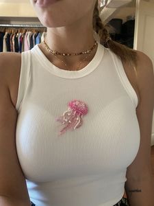 Elegant Women's Handcrafted Embroidery Beaded Tank <b>Top</b> with Artistic Floral Needlework Premium Decorative Beads and Sophisticate - Product Image 4