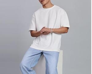 T-shirts blancs unis surdimensionnés personnalisables avec logo, respirants, à manches courtes, pour le sport et l'entraînement, pour garçons, parmi les plus vendus - Product Image 3