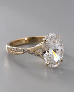 Igi/gia แล็บตัดเพชรวินเทจ14K สีเหลืองแหวนแต่งงาน/งานหมั้นใส่ได้ทั้งชายและหญิงสีขาวทองคุณภาพดีสำหรับงานปาร์ตี้ครบรอบ-คุ้มค่า - Product Image 3