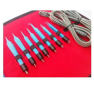 Kit de Pinzas Bipolares Reutilizables Azules de Acero Inoxidable con Varias Puntas y Cables, Instrumento Quirúrgico Manual Antiadherente con 1 Año de Garantía - Product Image 3