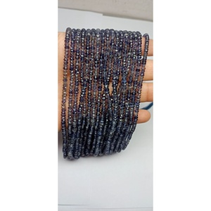 Iolite naturelle Semi Gemstone de haute qualité Rondelles à facettes faites à la main brins de perles aux prix de gros taille 3.5mm à 4mm - Product Image 2