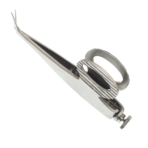 Ciseaux ophtalmiques microchirurgicaux Barraquer Dewecker Iris, 2-1/4 pouces, lames angulées de 7 mm, pointe acérée, acier inoxydable - Product Image 2