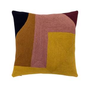 Funda de cojín de lana más suave, hecha a mano, con bordado de Cachemira y puntada de cadena, para sofá de sala de estar, producto de gran venta de ITHL - Product Image 1