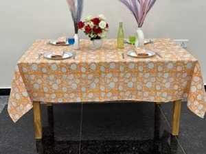 Cotton Farmhouse Decor Floral Custom Size Square/Rectangle <b>Tablecloth</b> Premium Quality Handmade Modern Wedding Theme Dinner Table - Product Image 3