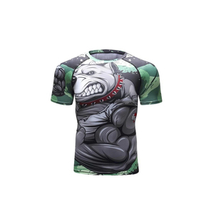 Camiseta de compresión de poliéster de secado rápido con estampado de Pit Bull para hombre, manga corta, para adultos. - Product Image 2