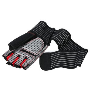 Guantes de gimnasio sin dedos de alta calidad con soporte para muñeca, guantes de entrenamiento antideslizantes para fitness, guantes con logo personalizable para hombres - Product Image 2