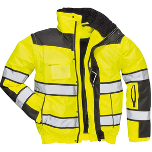 Veste de sécurité réfléchissante pour hommes, classe 2 ANSI, personnalisable avec logo, haute visibilité, maintien au chaud, fermeture sécurisée et pratique - Product Image 5
