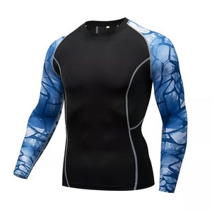 Chemise de compression anti-bactérienne respirante à séchage rapide de haute qualité pour hommes, idéale pour le surf et la plongée - Product Image 1