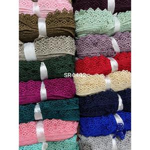 Floral Design Cotton Lace for Dupatta Decoration <b>Garment</b> & <b>Processing</b> <b>Accessories</b> Fashionable Lace For Lehenga Sarees Decor - Product Image 5