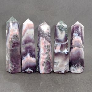 Torre de Cristal de Ágata de Amatista Natural Pulida al por Mayor, Punta de Piedra Preciosa Curativa para Meditación, Reiki y Energía del Hogar - Product Image 5