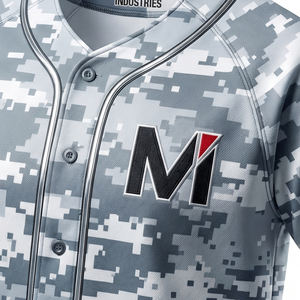 Maillot de baseball professionnel camouflage numérique à séchage rapide, vêtements de sport streetwear, tenue d'équipe MALUZA INDUSTRIES - Product Image 5