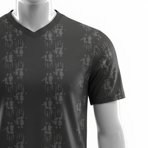 T-shirt de football à col en V de qualité supérieure, sublimation, 100% polyester jacquard, 140 g/m² - Product Image 3