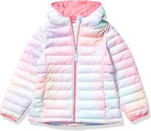 Chaqueta acolchada con capucha para hombre, unisex, de nailon con degradado de color, abrigo de plumón, cortavientos, con cierre de cremallera. - Product Image 2
