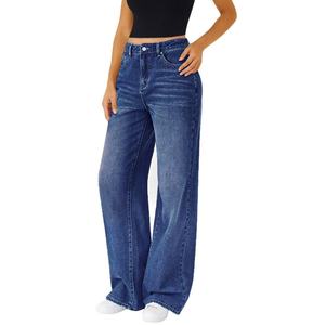 Jeans de pierna recta de alta calidad para mujer, pantalones vaqueros de corte holgado y relajado, pantalones de mezclilla de moda, estilo casual, streetwear, jeans de pierna ancha para mujer, venta al por mayor. - Product Image 6