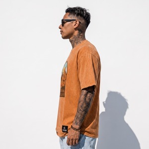T-shirts à col rond de qualité supérieure pour adultes, coupe ample, effet délavé à l'acide, produit très vendu, t-shirts pour hommes effet délavé à l'acide - Product Image 2