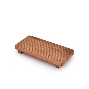 Best Seller Natural Acacia Wood Serving Tray Round Wooden Platter Food Display Board Kitchen Dining Home Decor Table Item - Product Image 5