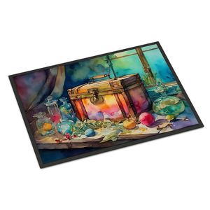 Treasure Chest Non-Slip Doormat <b>Indoor</b> and Outdoor Washable Low Pile 24H X 36W for Entryway Front <b>Door</b> <b>Mat</b> - Product Image 1