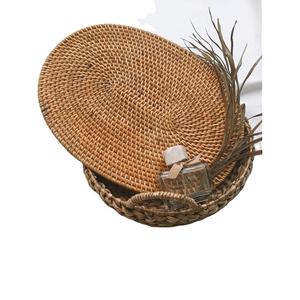 Napperons de paille en osier décoratifs rustiques classiques de qualité supérieure napperons de table à manger couleur miel-Directement Inde Fabricant - Product Image 1