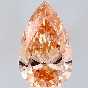 Diamant de laboratoire taille poire 2,99 carats, orange vif fantaisie, VS1, certifié IGI, diamant CVD en vrac pour la fabrication de bijoux - Product Image 1