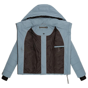 Women's Hooded High Quality Quilted Puffer <b>Jacket</b> <b>Zip</b>-<b>Up</b> Winter Coat Polyester Fill Cotton Warm Padded Outerwear - Product Image 4