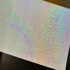 Liner Transparent Self Adhesive Holographic Film Roll for Packaging Decoration Printing Craft Use High Gloss Rainbow Effect Film - Product Image 2