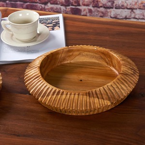 <b>Decorative</b> Handmade Wooden Bowl Carved Design Minimalist Style For Fruit And Snacks Gifting <b>Decorative</b> Gifting - Product Image 6
