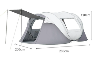 เต็นท์แคมป์ปิ้งอัตโนมัติแบบพับได้ พกพาสะดวกสำหรับกิจกรรมกลางแจ้ง กันน้ำ ทนทาน ป้องกันแสงแดด - Product Image 4