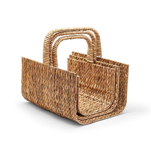 Cesta de Almacenamiento de Jacinto de Agua, Tejida, Estilo Boho, para Guardar Mantas, Libros, Organizador y Decoración del Hogar - Product Image 5