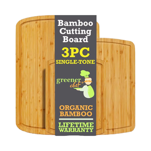 Planche à découper rectangulaire en bambou durable, épaisseur 2,0 cm, écologique, antibactérienne, robuste - Product Image 1