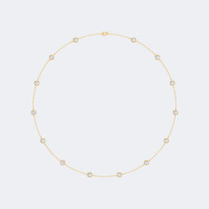 Collier avec diamant brillant de 1,85 carats de laboratoire, taille brillant, certifié IGI, serti clos, style 'Diamonds Yard', or rose 10K, cadeau de fête - Product Image 4