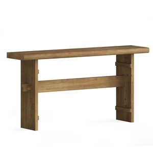 Consolle in Legno Massello Resistente, Tavolo d'Ingresso in Legno, Tavolino da Divano - Product Image 5