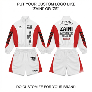 ZAINI Men's Winter Windbreaker Hooded Casual <b>Knitted</b> 300g Polyester/Nylon Quick Dry Silk Screen Printed Custom Logo Front <b>Set</b> - Product Image 1