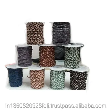 Multiple Colored Braided Leather Cord For Jewelry Making