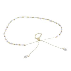 สร้อยคอไข่มุกน้ำจืด 8-9 มม. สไตล์แฟชั่นผู้หญิง พร้อมพู่ปรับได้สองระดับ แหล่งผลิตจากผู้ผลิตเครื่องประดับ - Product Image 5