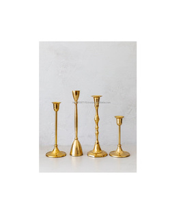 เชิงเทียนทองเหลืองหรูหราสูงที่เหมาะอย่างยิ่งกับสไตล์วินเทจในห้องงานรื่นเริงหรือพื้นที่ศักดิ์สิทธิ์ - Product Image 6