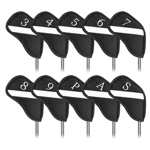 Venta Directa de Fábrica: Novedosas Fundas Magnéticas Negras Personalizadas con Bordado para Hierros de Golf, las Mejores Fundas de Cuero OEM con Bordado para <span class=keywords><strong>Palos</strong></span> de Golf - Product Image 2