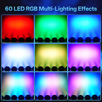 Projecteur PAR U`King 60 LED RGB DMX512 avec télécommande pour DJ, discothèque et éclairage de scène