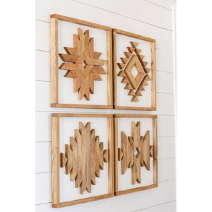 Custom Handmade Eco-friendly Geometric Wood Wall <b>Hanging</b> Art Modern Abstract Mountain Mosaic Panel for Living Room Birthday - Product Image 5