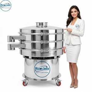 High Efficiency Automatic Digital Stainless Steel Vibro Sifter Machine PLC Core Components Powder Screening Grading Micron India - Product Image 1